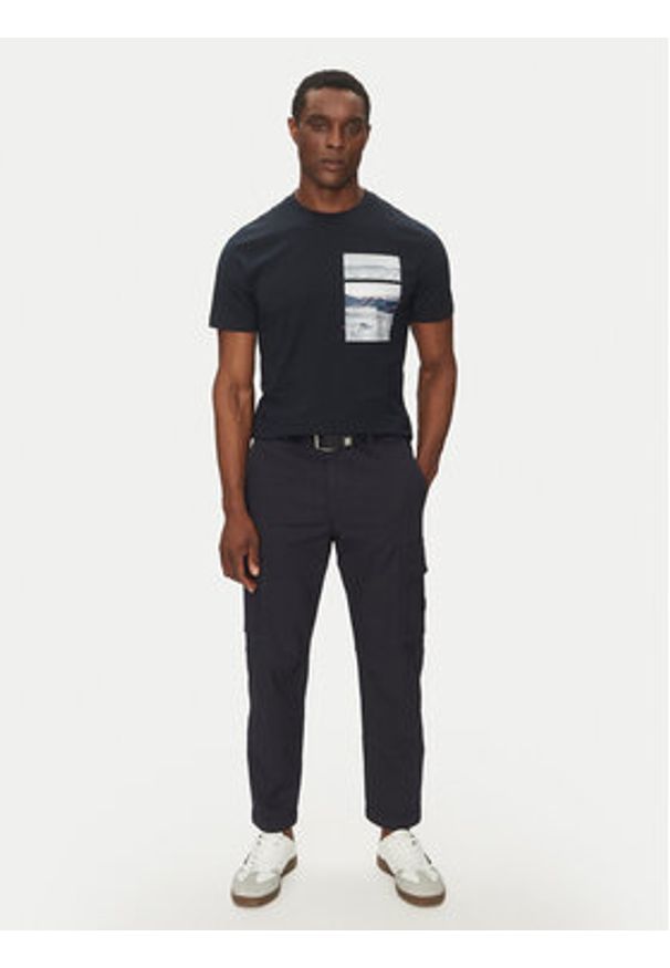 BOSS T-Shirt 50539194 Granatowy Regular Fit. Kolor: niebieski. Materiał: bawełna