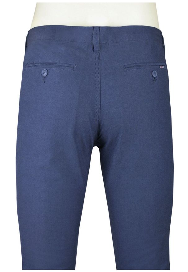 Wiosenno-Letnie, Bawełniane Spodnie (Chinos) - Pako Jeans - Niebieskie. Kolor: niebieski. Materiał: bawełna. Sezon: lato, wiosna