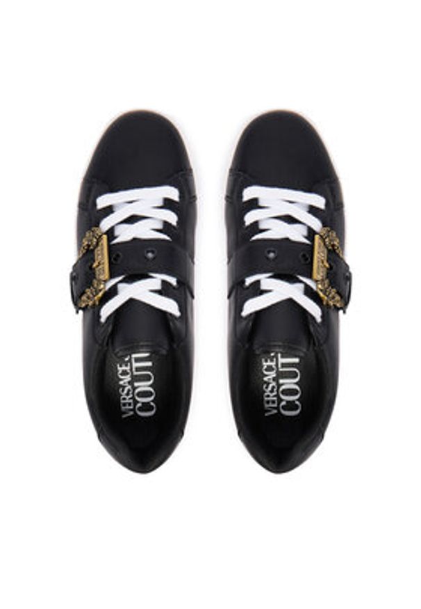 Versace Jeans Couture Sneakersy 79VA3SK9 ZPB27 Czarny. Kolor: czarny. Materiał: skóra