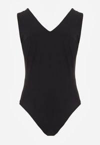 Born2be - Czarne Klasyczne Body z Metalicznymi Aplikacjami na Ramiączkach Nesseva. Okazja: na co dzień, do pracy. Kolor: czarny. Materiał: jeans. Długość rękawa: na ramiączkach. Wzór: aplikacja. Styl: klasyczny #7