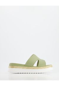Venezia - KLAPKI DAMSKIE 221678 GREEN. Materiał: skóra, syntetyk. Obcas: na obcasie. Wysokość obcasa: średni #1