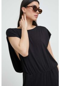DKNY - Dkny sukienka plażowa kolor czarny. Kolor: czarny. Długość: krótkie #3