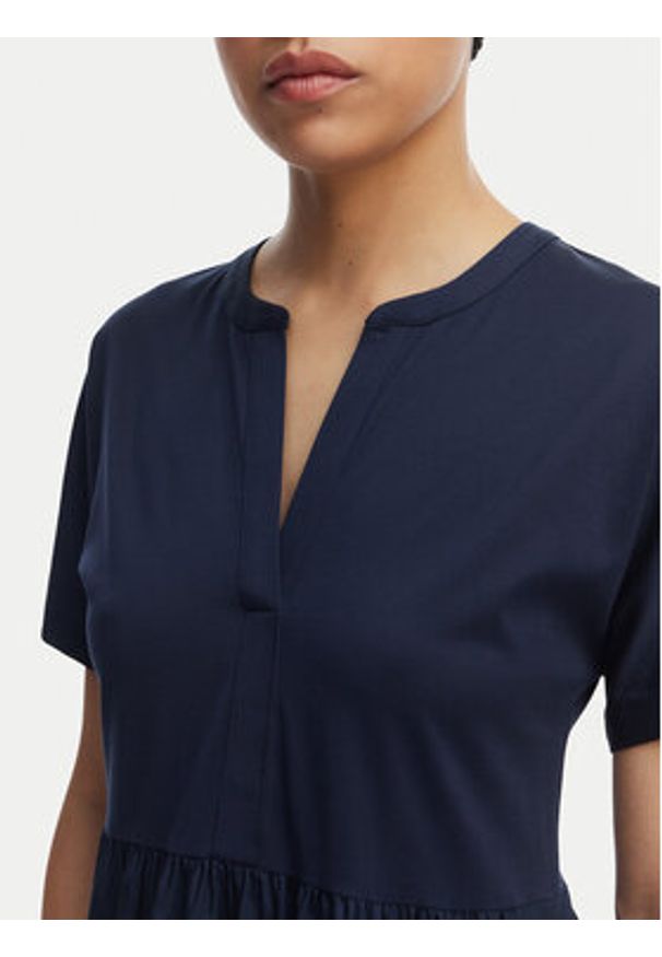 Weekend Max Mara Sukienka letnia Capsula 2615621032 Granatowy Regular Fit. Kolor: niebieski. Materiał: bawełna. Sezon: lato