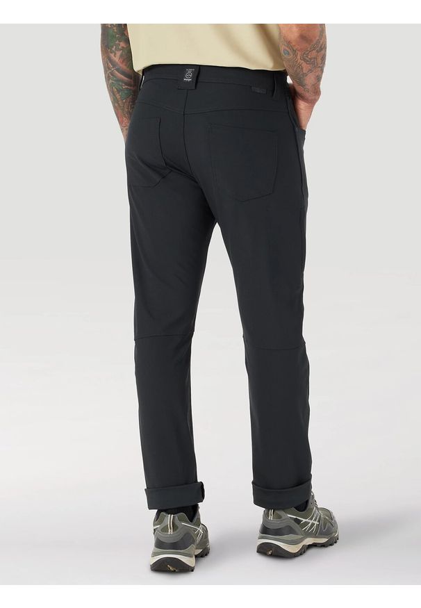 Wrangler - WRANGLER FWDS 5 POCKET ATG MĘSKIE SPODNIE MATERIAŁOWE PANT BLACK WA1P57100 112144844. Okazja: na spacer, na co dzień. Materiał: materiał. Styl: casual, klasyczny