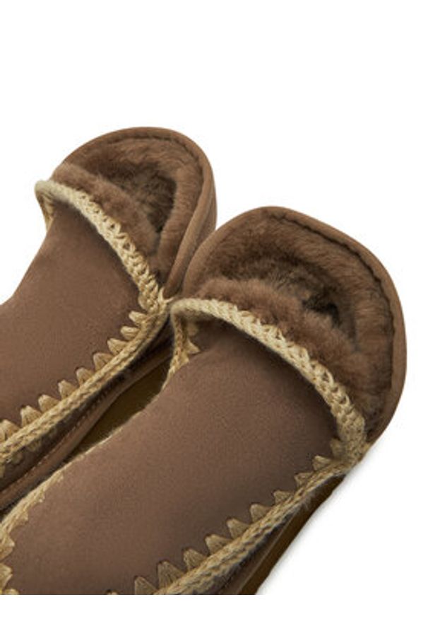 Mou Śniegowce Mini Eskimo Platform Boot FW681000A Brązowy. Kolor: brązowy. Materiał: skóra. Obcas: na platformie