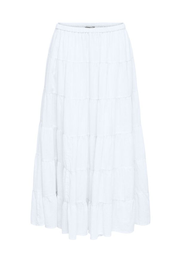 only - ONLY Spódnica maxi Kelly 15374229 Biały Regular Fit. Kolor: biały. Materiał: bawełna