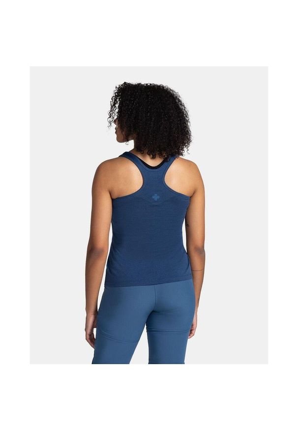 Damski tank top Kilpi Mirien. Kolor: niebieski. Materiał: wełna. Długość rękawa: bez rękawów. Sport: turystyka piesza