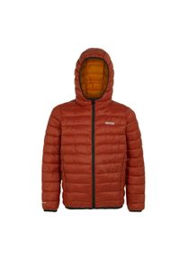 Regatta - Kurtka Ocieplana Dziecięca Z Kapturem Marizion. Typ kołnierza: kaptur. Kolor: czerwony, wielokolorowy, pomarańczowy. Materiał: puch. Styl: sportowy #1