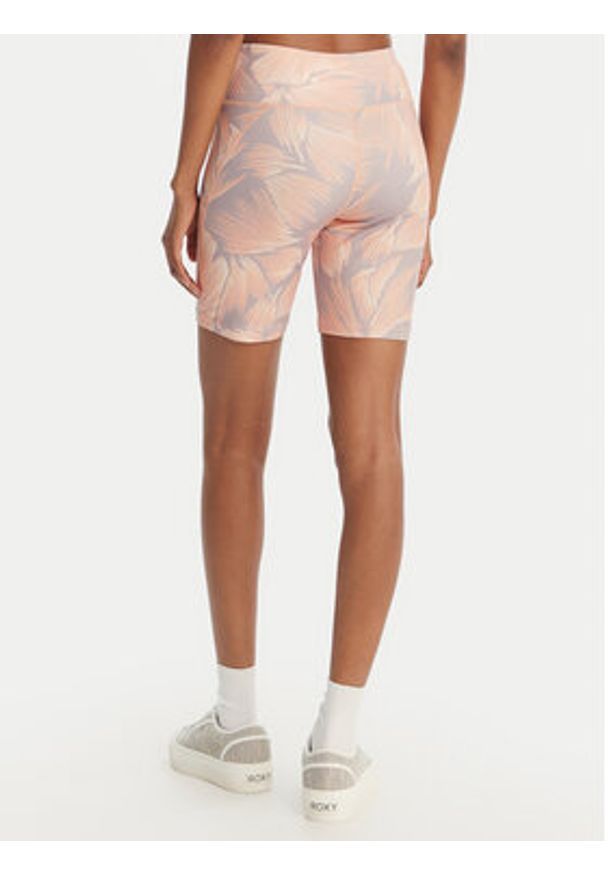 Roxy Kolarki Everyday Flow ERJNS03606 Różowy Slim Fit. Kolor: różowy. Materiał: syntetyk
