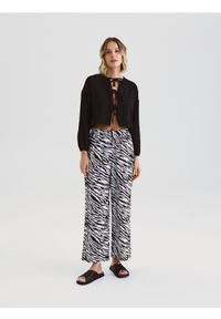 Reserved - Lniane spodnie - wielobarwny. Materiał: len