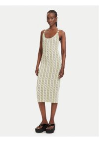 Fracomina Sukienka dzianinowa FS26SD5005K414F8 Żółty jasny Slim Fit. Kolor: żółty. Materiał: wiskoza #1