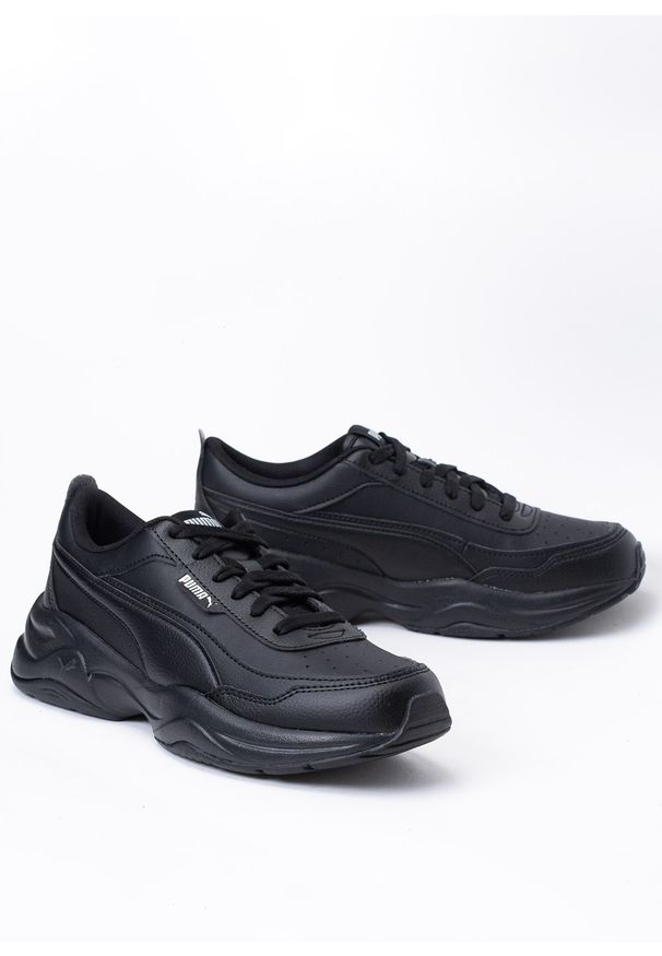 Puma - Sneakersy damskie czarne PUMA CILIA MODE. Kolor: czarny. Materiał: guma, skóra. Wzór: gładki. Sezon: lato