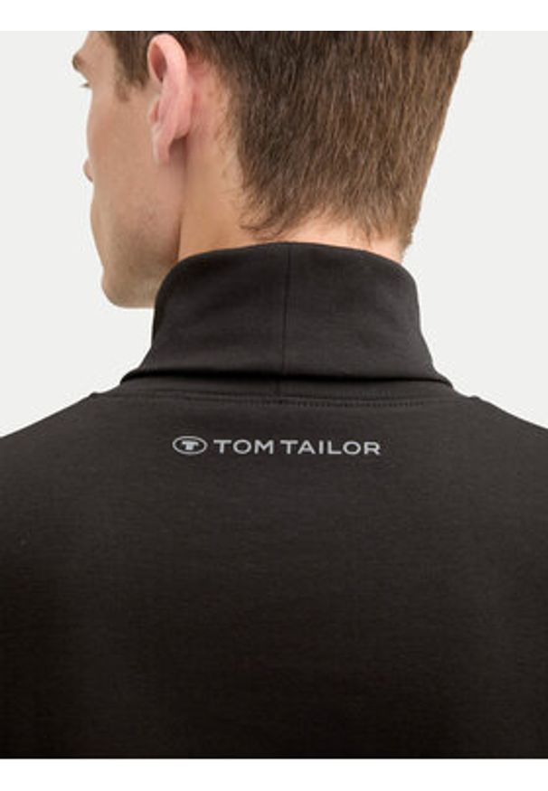 Tom Tailor Golf 1043993 Czarny Regular Fit. Typ kołnierza: golf. Kolor: czarny. Materiał: bawełna