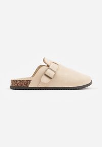 Born2be - Beżowe Klapki Typu Chodaki na Korkowej Podeszwie Andrena. Okazja: na co dzień. Kolor: beżowy. Materiał: jeans, len. Styl: klasyczny, casual #9