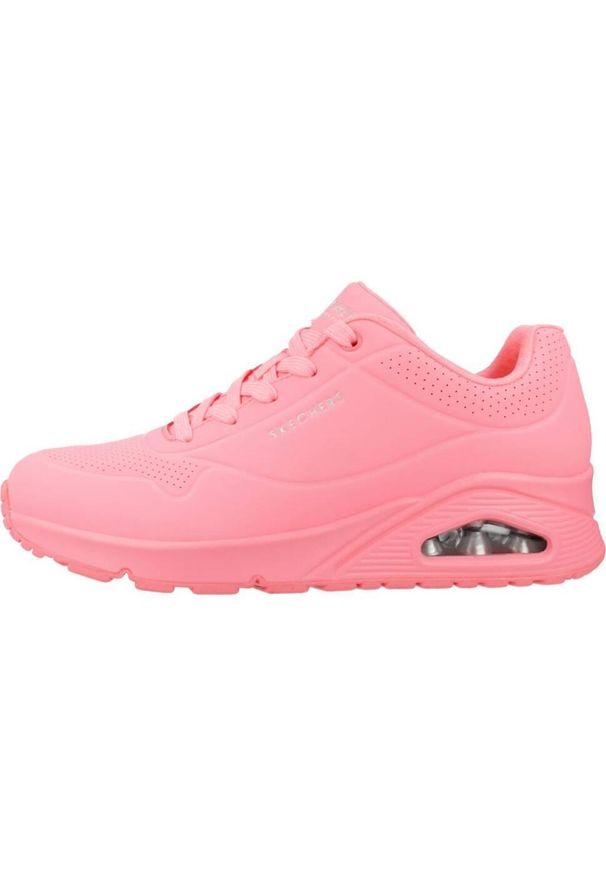 skechers - Tenisówki Skechers Model Uno -stand On Air Kolor Rose. Kolor: różowy. Materiał: syntetyk, tkanina. Model: Skechers Sport. Sport: turystyka piesza