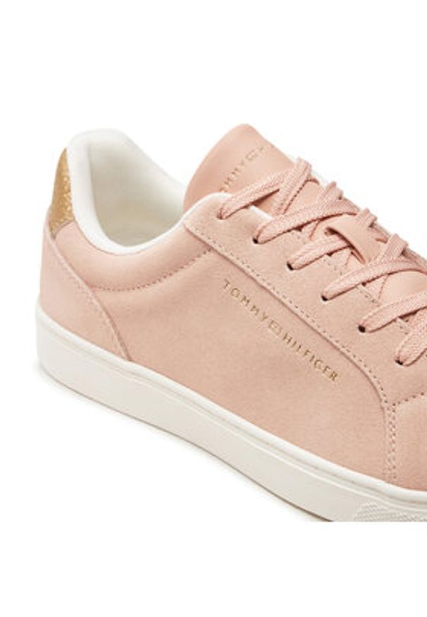 TOMMY HILFIGER - Tommy Hilfiger Sneakersy Color Pop Court Sneaker FW0FW08282 Różowy. Kolor: różowy. Materiał: skóra
