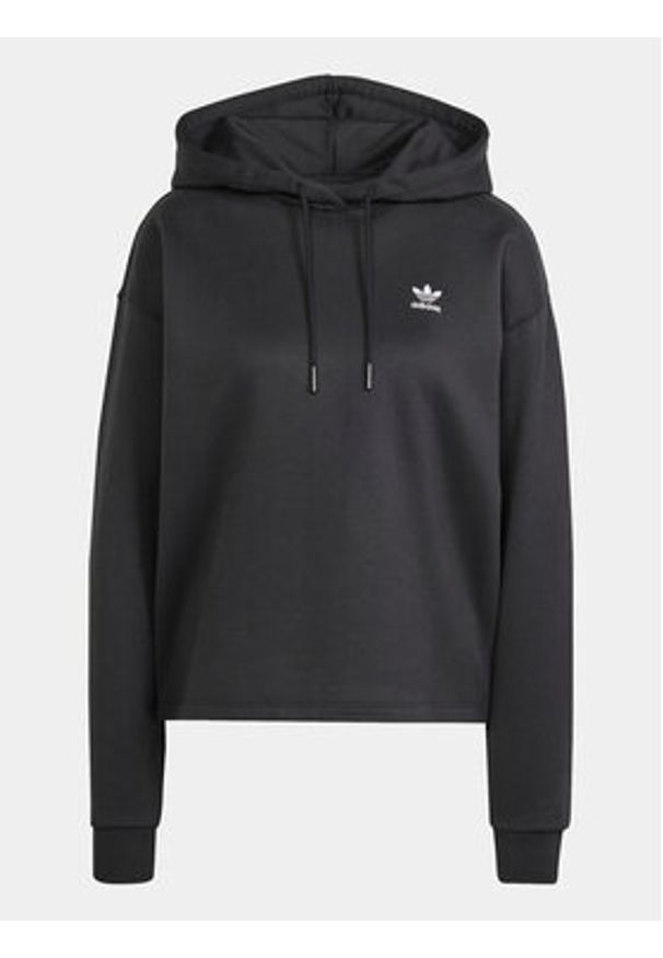 Adidas - adidas Bluza Trefoil IU2421 Czarny Loose Fit. Kolor: czarny. Materiał: bawełna