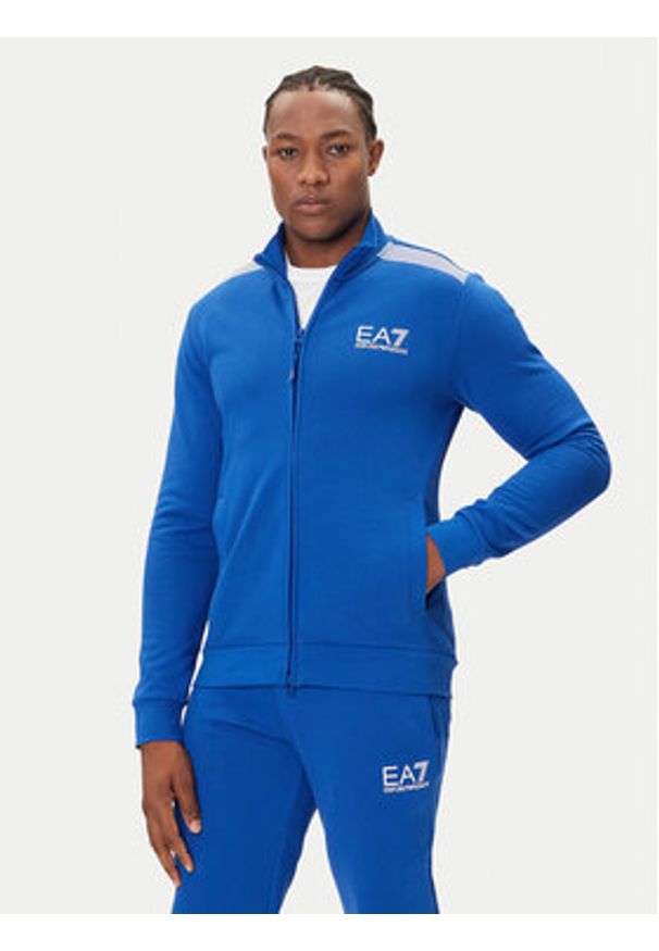 EA7 Emporio Armani Dres 7M000966 AF10377 UB087 Niebieski Slim Fit. Kolor: niebieski. Materiał: bawełna