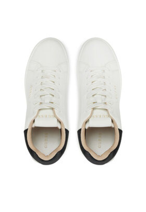 Guess Sneakersy FLPWIN LEA12 Biały. Kolor: biały. Materiał: skóra