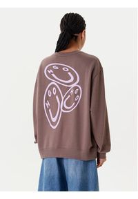 Hugo - HUGO Bluza 50545052 Brązowy Oversize. Kolor: brązowy. Materiał: bawełna #3