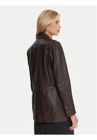 Marella Marynarka Icone 2523446044 Brązowy Regular Fit. Kolor: brązowy. Materiał: skóra #5