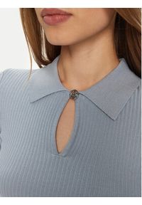 Guess Sweter W5RR10 Z2Y72 Błękitny Regular Fit. Kolor: niebieski. Materiał: wiskoza