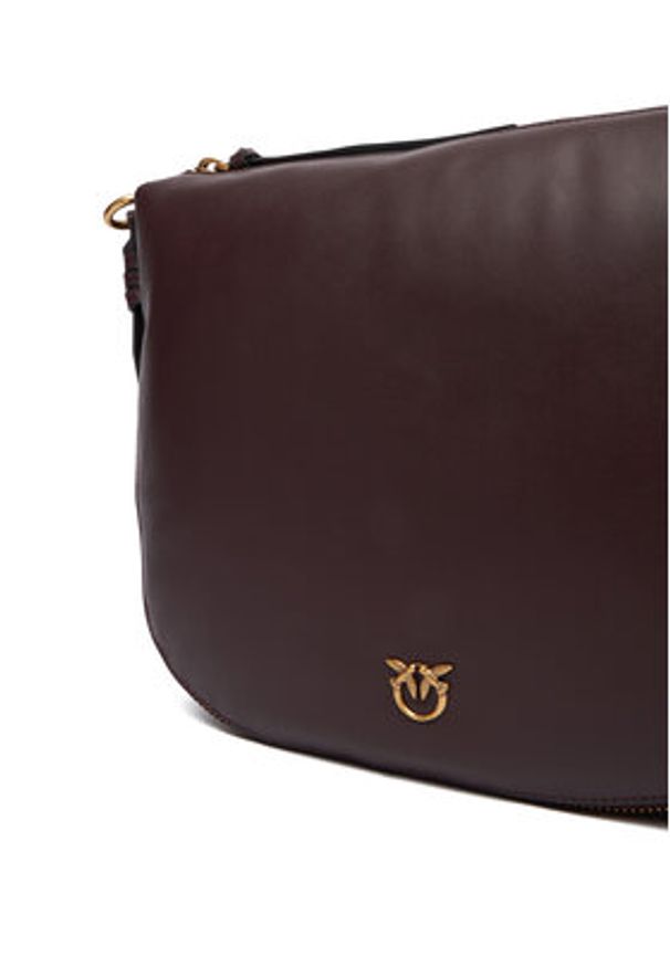 Pinko - PINKO Torebka Hobo Zip Around Classic Ai 25-26 PLTT 105113 A0QO Bordowy. Kolor: czerwony. Materiał: skórzane