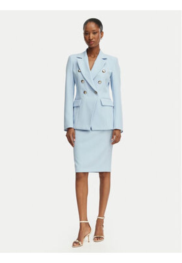 Maryley Spódnica mini 26EB710/43MA Niebieski jasny Regular Fit. Kolor: niebieski. Materiał: syntetyk