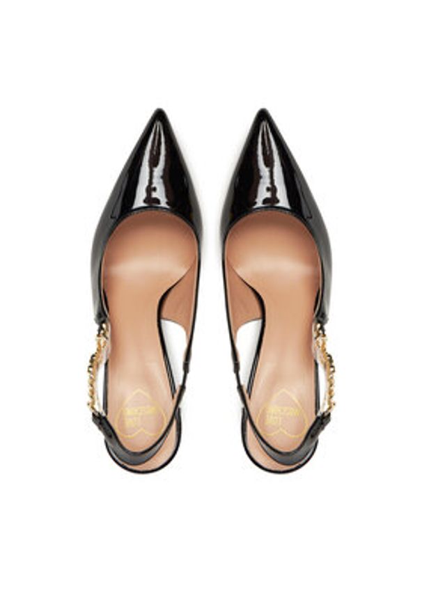 Love Moschino - LOVE MOSCHINO Szpilki JA10139G0MIH0000 Czarny. Kolor: czarny. Materiał: skóra. Obcas: na szpilce