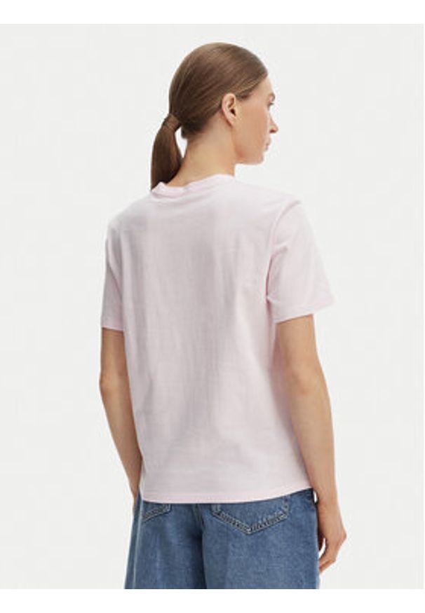 Calvin Klein Jeans T-Shirt NYC Logo LV047F810G Różowy Classic Fit. Kolor: różowy. Materiał: bawełna