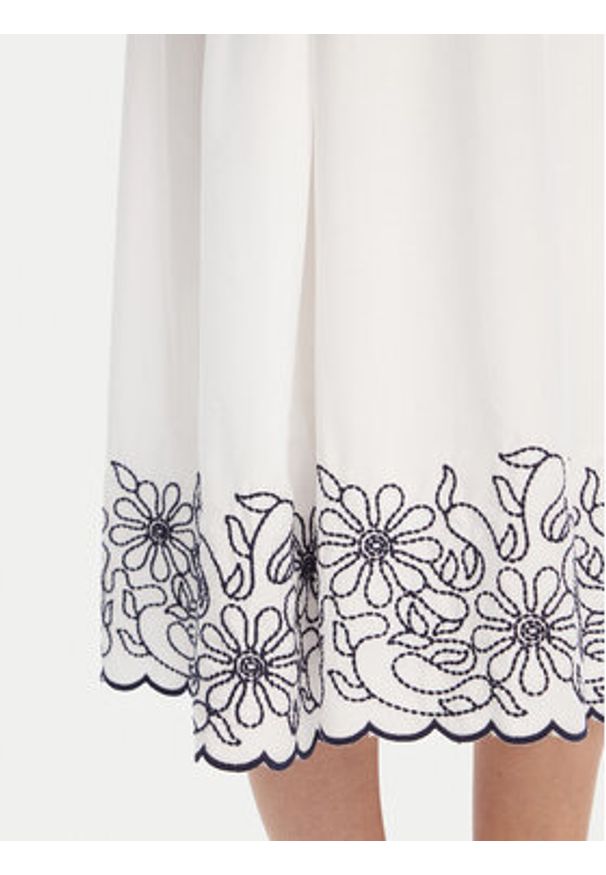 United Colors of Benetton - United Colors Of Benetton Sukienka letnia 4KUSDV0B7 Biały Regular Fit. Kolor: biały. Materiał: bawełna. Sezon: lato