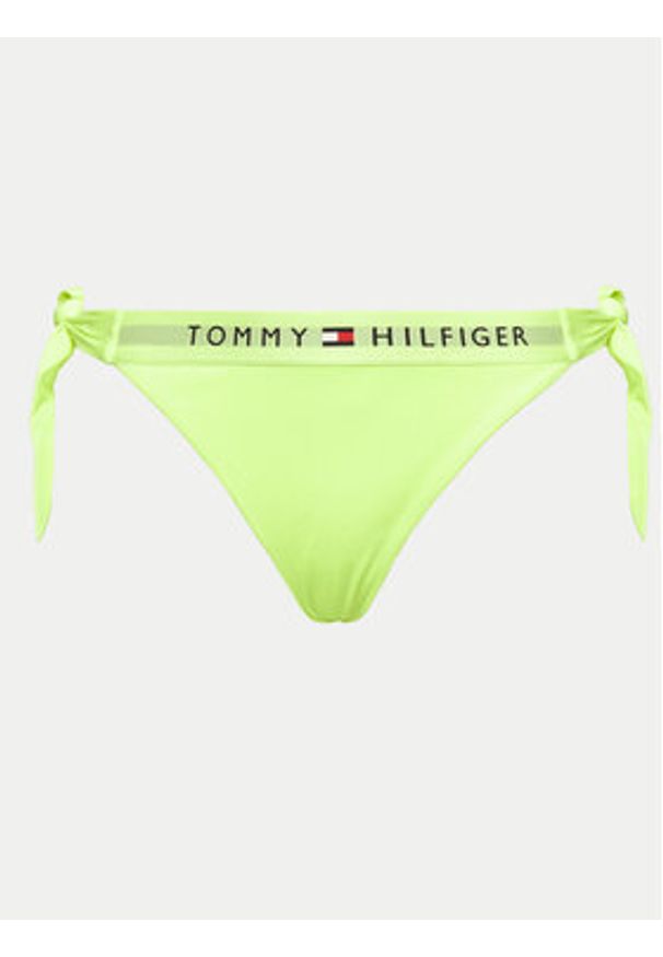 TOMMY HILFIGER - Tommy Hilfiger Dół od bikini UW0UW04497 Zielony. Kolor: zielony. Materiał: syntetyk