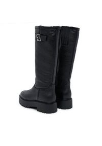 Karl Lagerfeld - KARL LAGERFELD Kozaki Burly Biker KL43490W Czarny. Kolor: czarny. Materiał: skóra #6