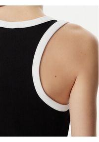 Karl Lagerfeld - KARL LAGERFELD Sukienka codzienna B2W46087 Czarny Slim Fit. Okazja: na co dzień. Typ kołnierza: dekolt w karo. Kolor: czarny. Materiał: bawełna. Typ sukienki: proste. Styl: casual #3