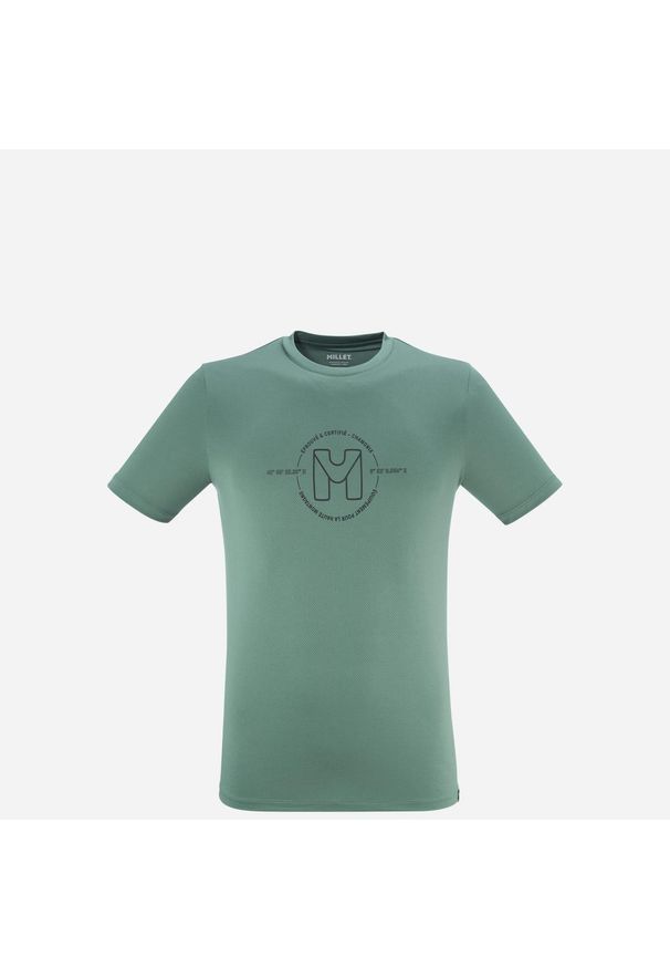 Koszulka męska z krótkim rękawem Millet Ubic Light Ts Ss M active fit. Kolor: zielony. Materiał: tkanina, mesh. Długość rękawa: krótki rękaw. Długość: krótkie. Wzór: nadruk