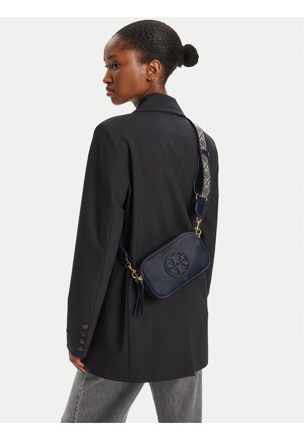 Tory Burch Torebka Mini Miller Crossbody 171955 Granatowy. Kolor: niebieski. Materiał: skórzane