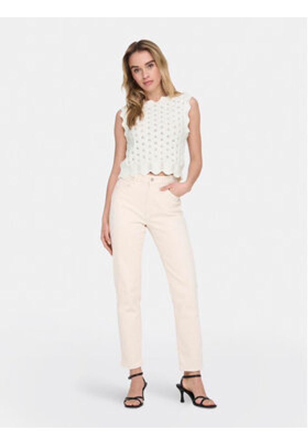 only - ONLY Top Luna 15291602 Écru Regular Fit. Materiał: syntetyk