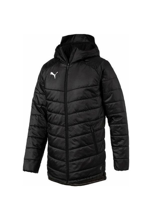 Puma Liga Black Men Winter Jacket XL - ciepłe i funkcjonalne. Kolor: biały, wielokolorowy, czarny. Sezon: zima