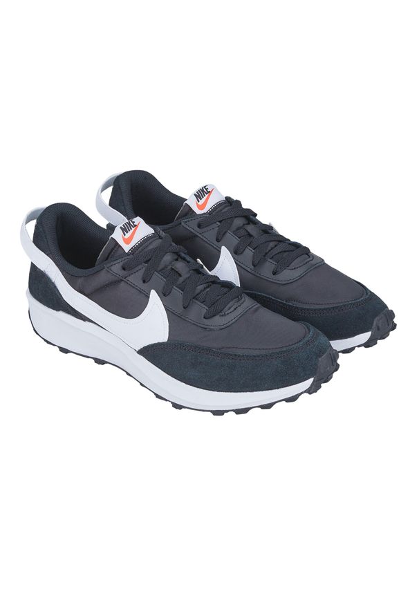 Nike - Męskie Skórzane Buty Treningowe Waffle. Kolor: czarny, biały, wielokolorowy. Materiał: skóra. Sezon: zima