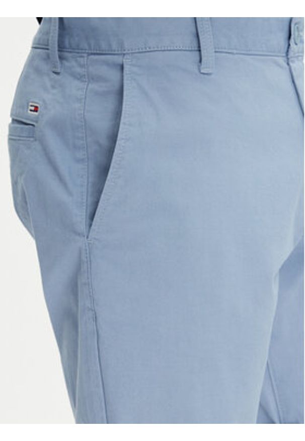 Tommy Jeans Szorty materiałowe Scanton DM0DM21950 Niebieski Slim Fit. Kolor: niebieski. Materiał: bawełna