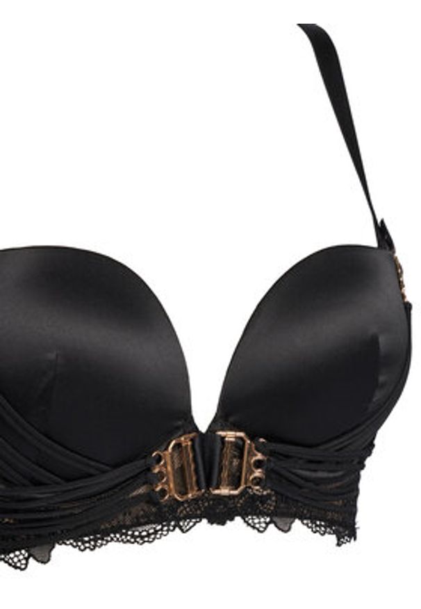 Hunkemöller Biustonosz z fiszbiną Avela 302375 Czarny. Kolor: czarny. Materiał: syntetyk