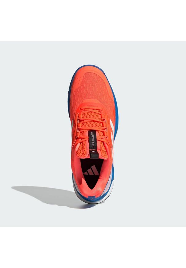 Adidas - Buty halowe Crazyflight 6. Kolor: biały, niebieski, pomarańczowy, wielokolorowy. Sport: siatkówka