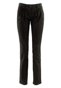 Spodnie chino ze stretchem bonprix czarny. Kolor: czarny. Materiał: bawełna #1