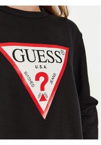 Guess Bluza W2YQ16 KBA11 Czarny Regular Fit. Kolor: czarny. Materiał: bawełna