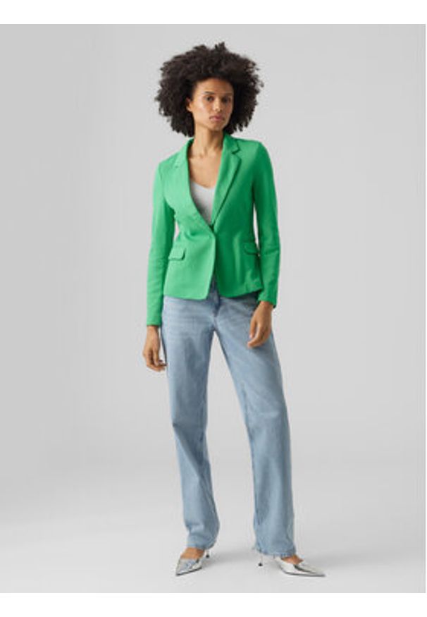 Vero Moda Marynarka Julia 10154123 Zielony Regular Fit. Kolor: zielony. Materiał: bawełna, syntetyk