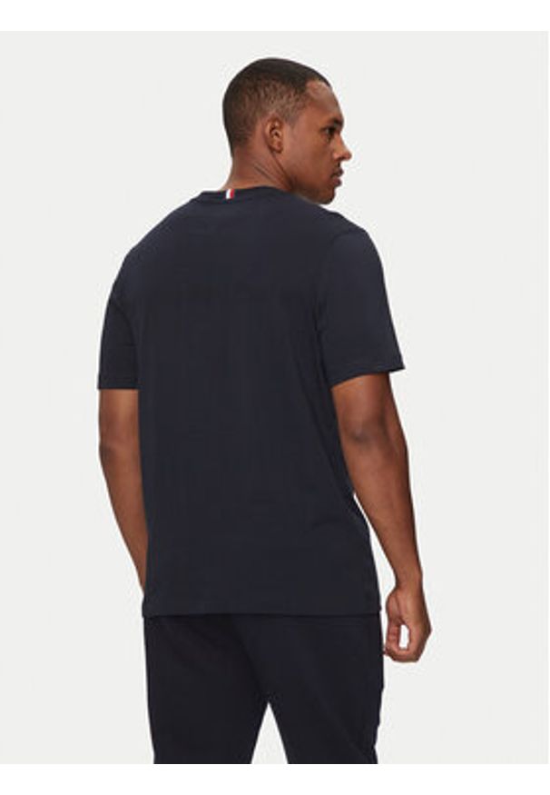 TOMMY HILFIGER - Tommy Hilfiger T-Shirt Chest Stripe MW0MW36739 Granatowy Regular Fit. Kolor: niebieski. Materiał: bawełna
