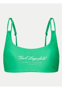 Karl Lagerfeld - KARL LAGERFELD Góra od bikini 241W2205 Zielony. Kolor: zielony. Materiał: syntetyk
