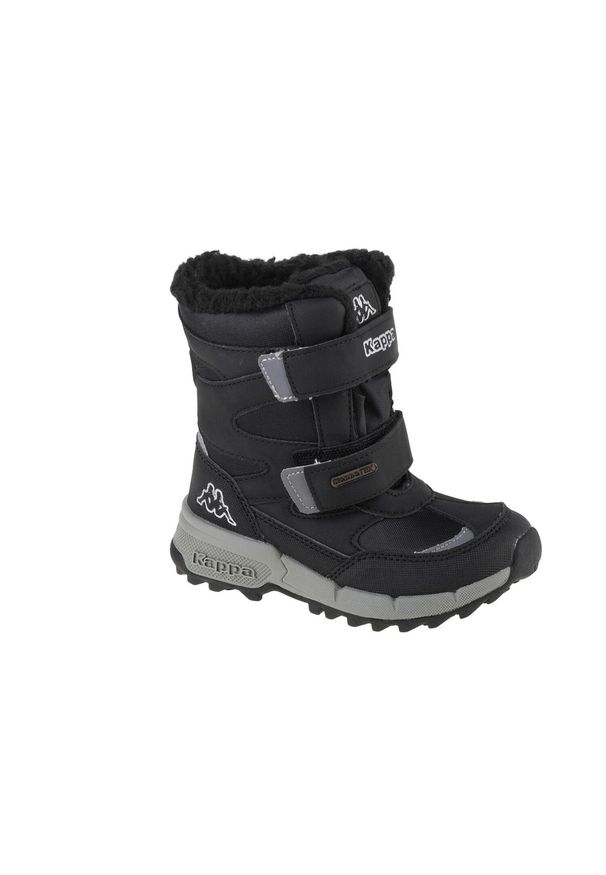 Buty zimowe chłopięce, Kappa Cekis Tex K. Kolor: czarny. Sezon: zima. Styl: sportowy. Sport: turystyka piesza