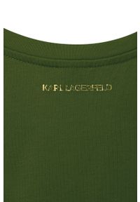 Karl Lagerfeld t-shirt dziecięcy Z15351.114.150 kolor zielony. Kolor: zielony. Długość rękawa: krótki rękaw. Długość: krótkie. Wzór: nadruk #2
