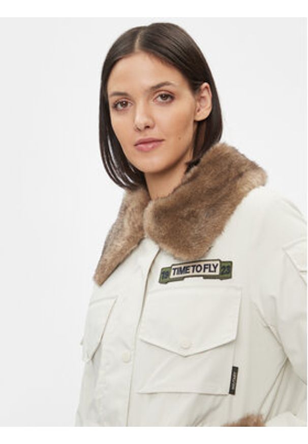 Aeronautica Militare Kurtka przejściowa 232AB2126DCT3173 Écru Regular Fit. Materiał: syntetyk